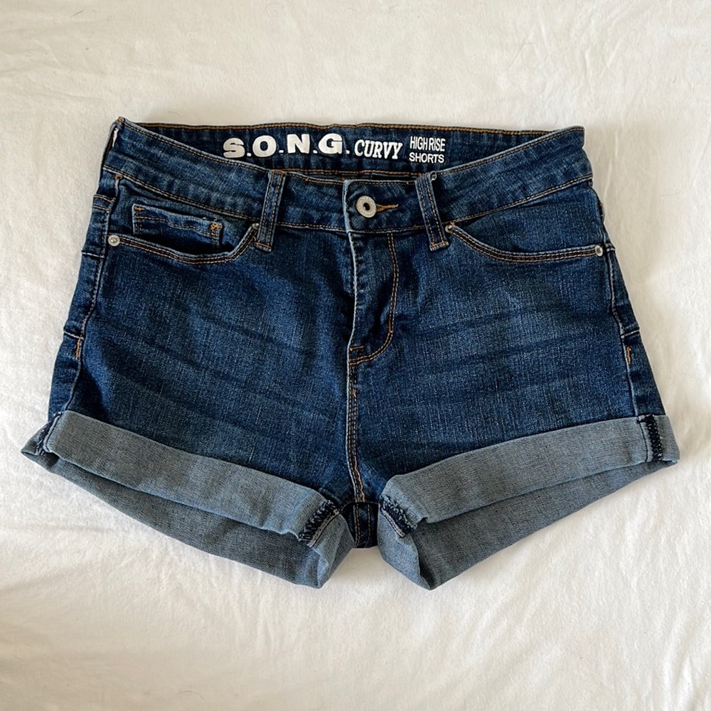 High Rise Jean Shorts